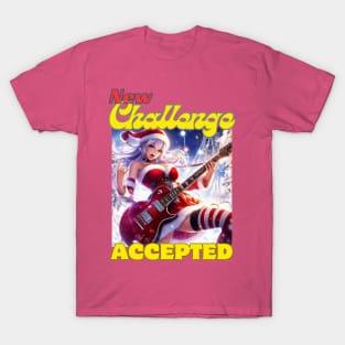 Kawaii, Anime Girl, Christmas, New Challenge Accepted | Catsie Cat T-Shirt